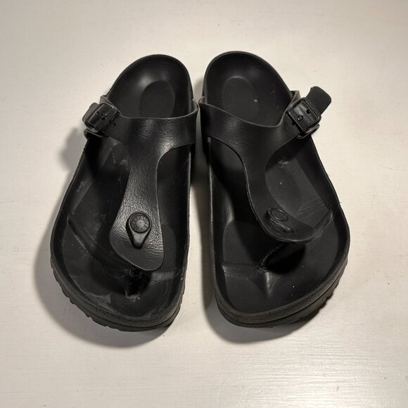 Birkenstock Gizeh EVA Black Rubber Sandals Women Size 9 - Picture 4 of 8